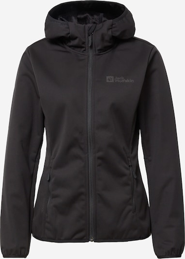 JACK WOLFSKIN Outdoorjacke 'Windhain' in grau / schwarz, Produktansicht