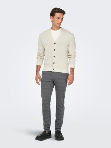 Only & Sons Knit Cardigan 'ONSting' in White