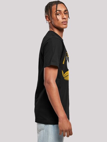 F4NT4STIC Shirt 'Looney Tunes Daffy Duck Dotted Profile -BLK' in Black