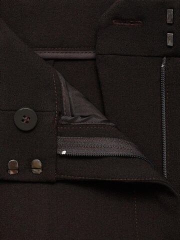 MANGO Loose fit Trousers with creases 'BERGEN' in Brown
