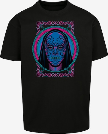 T-Shirt 'Harry Potter Neon Death Eater Mask' F4NT4STIC en noir : devant