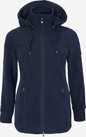 POLARINO Fleecejacke in Blau: Vorderseite