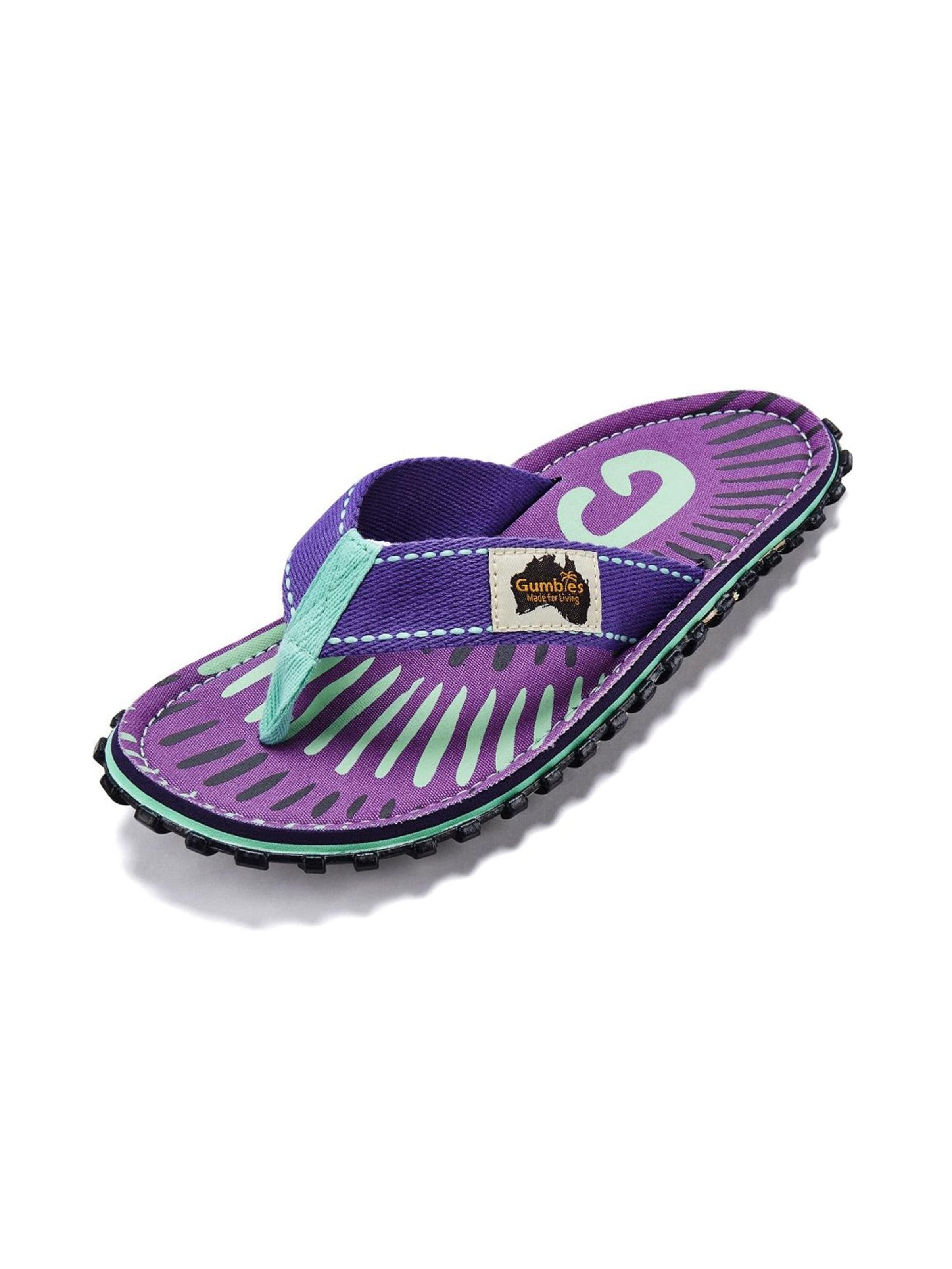 Gumbies T-Bar Sandals 'Gumbies Original' in Purple: front