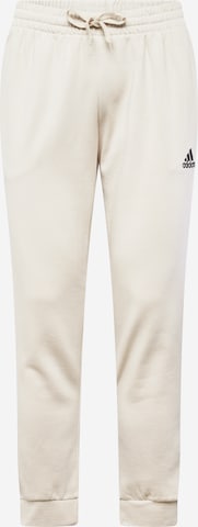 ADIDAS SPORTSWEAR - Pantalón deportivo 'Essentials' en beige: frente