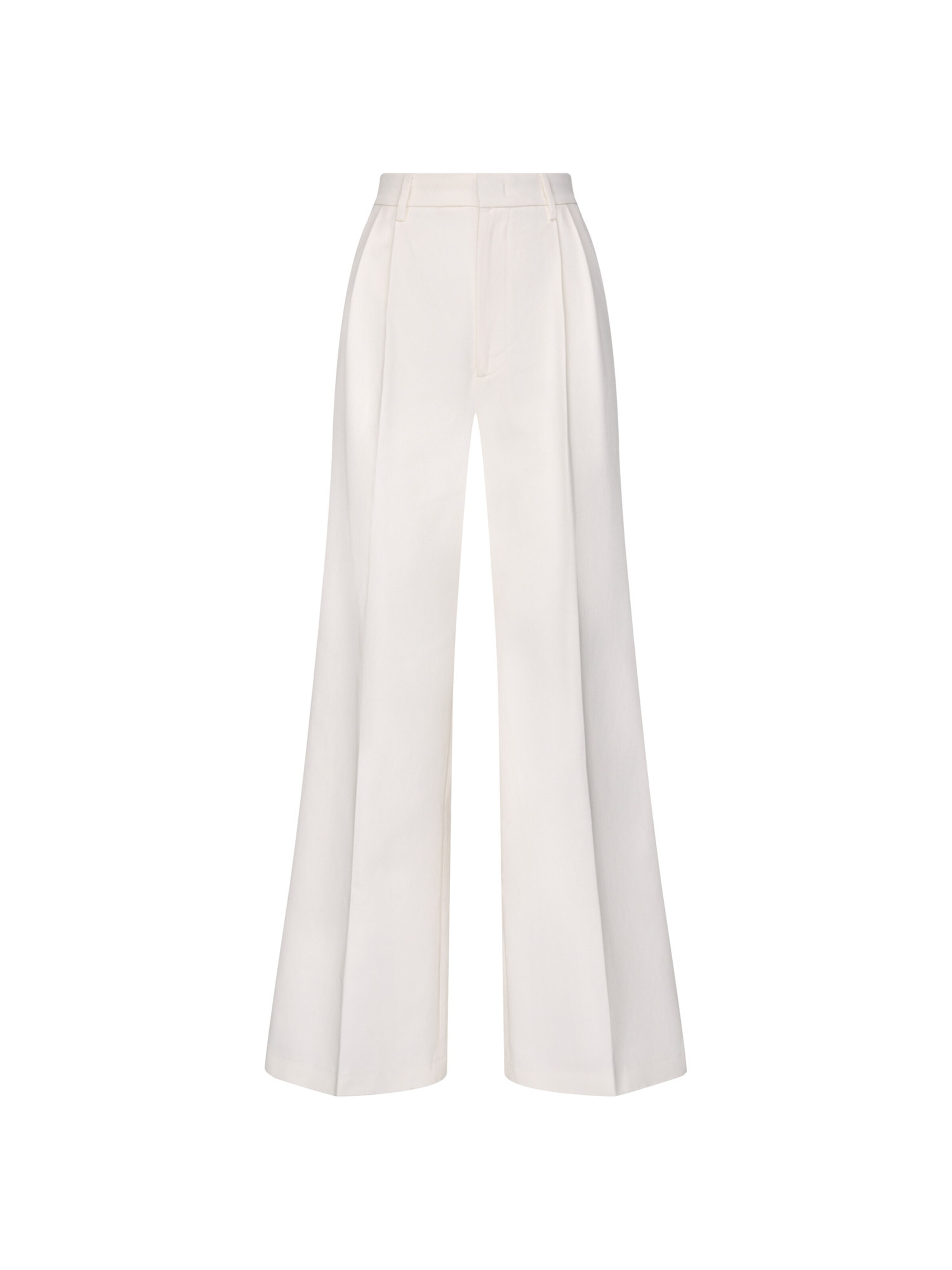Regular Pantalon à plis SEIDENSTICKER en blanc : devant