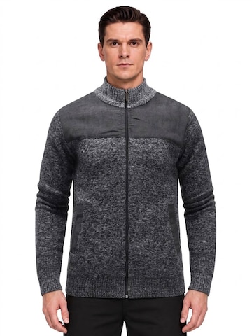 ALLTHEMEN Knit Cardigan 'Begegnung' in Grey: front