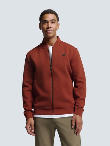 No Excess Zip-Up Hoodie in Red: front