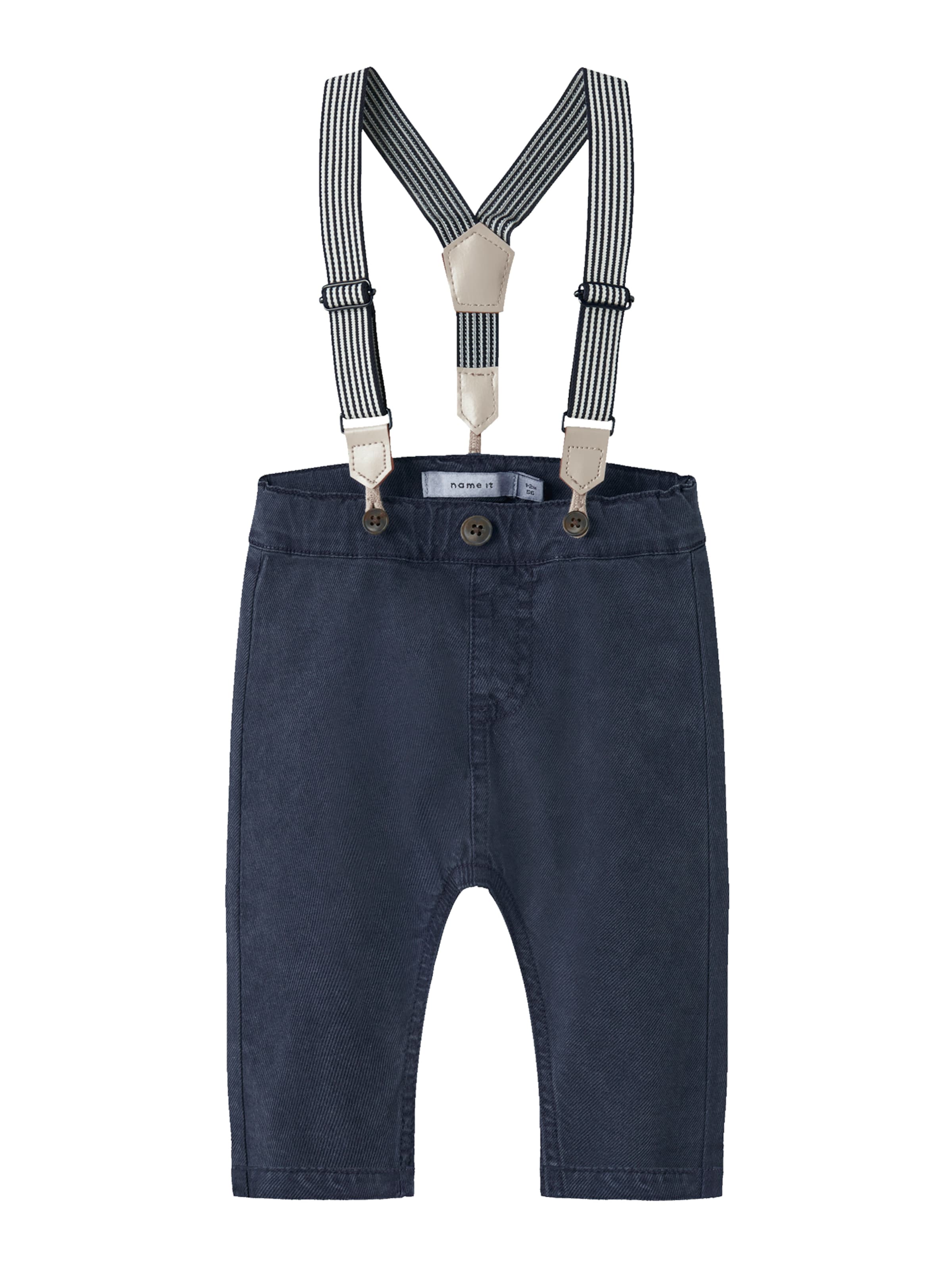 NAME IT Regular Hängselbyxa 'NBMBEN' i blå: framsida