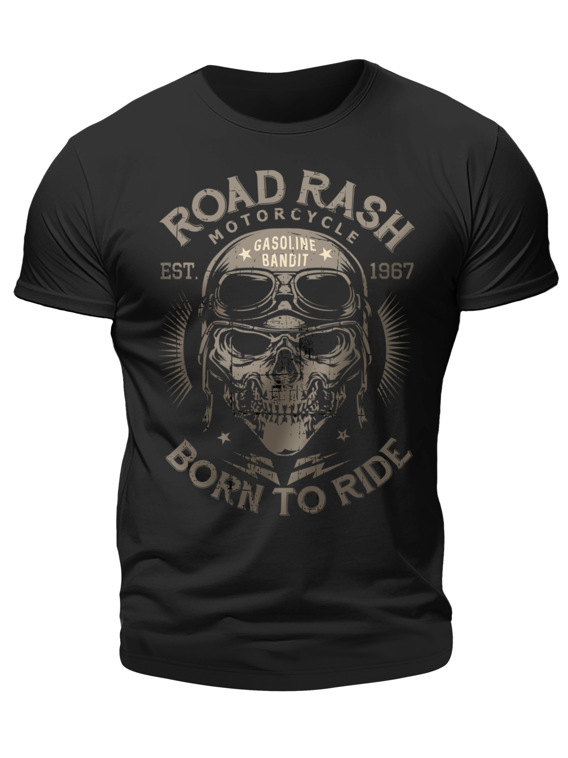 Gasoline Bandit Shirt 'Road Rash' in Black: front