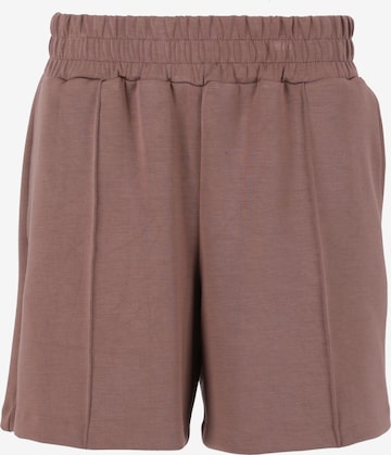 Athlecia Wide leg Workout Pants 'Jacey' in Brown: front