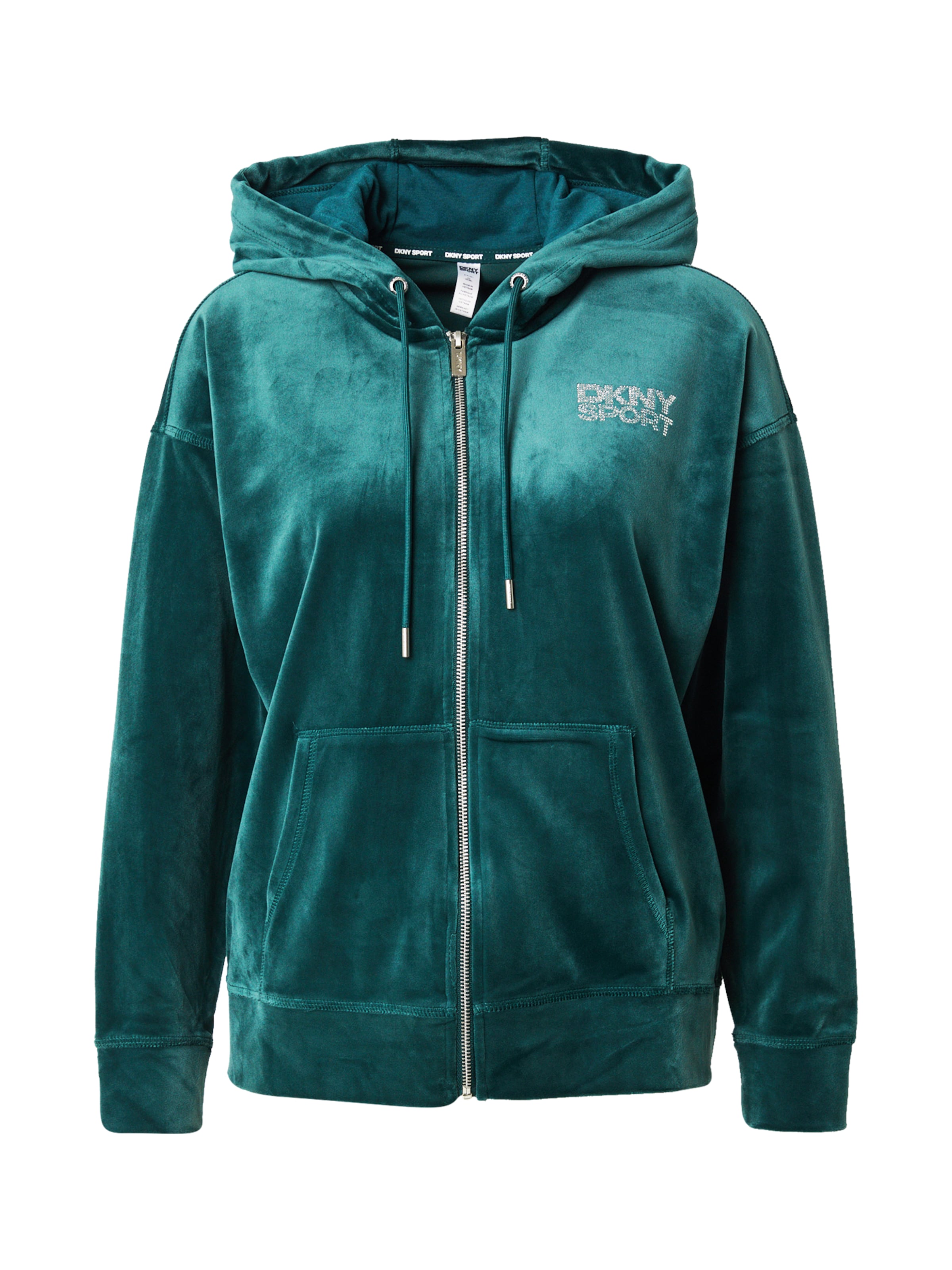 DKNY Performance - Casaco de treino em moletão em verde: frente