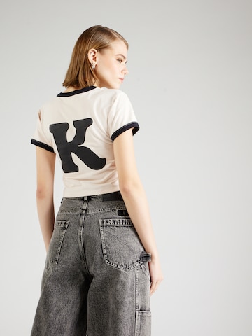 Karo Kauer - Camisa 'Ringer' em branco