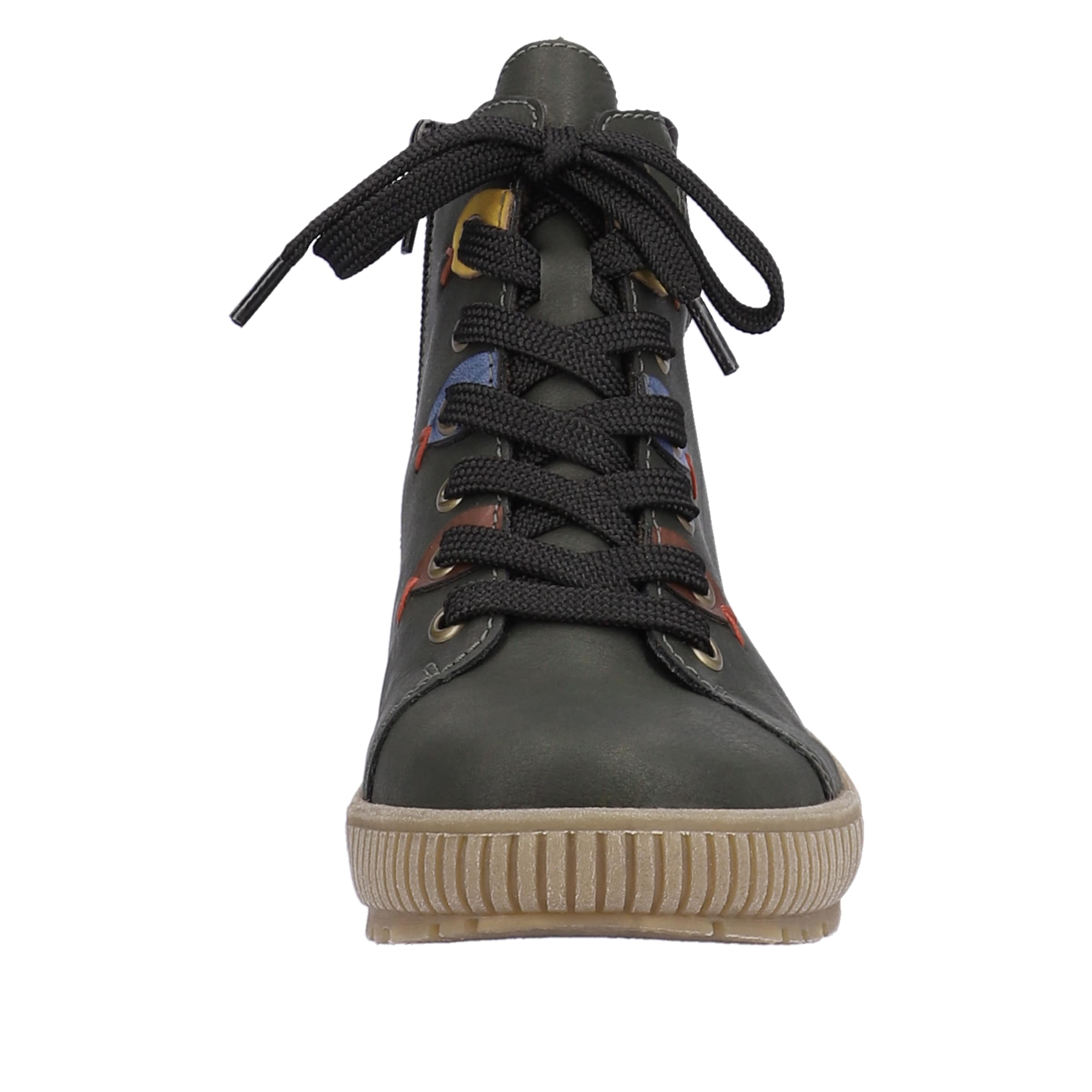 Rieker Lace-Up Ankle Boots in Green