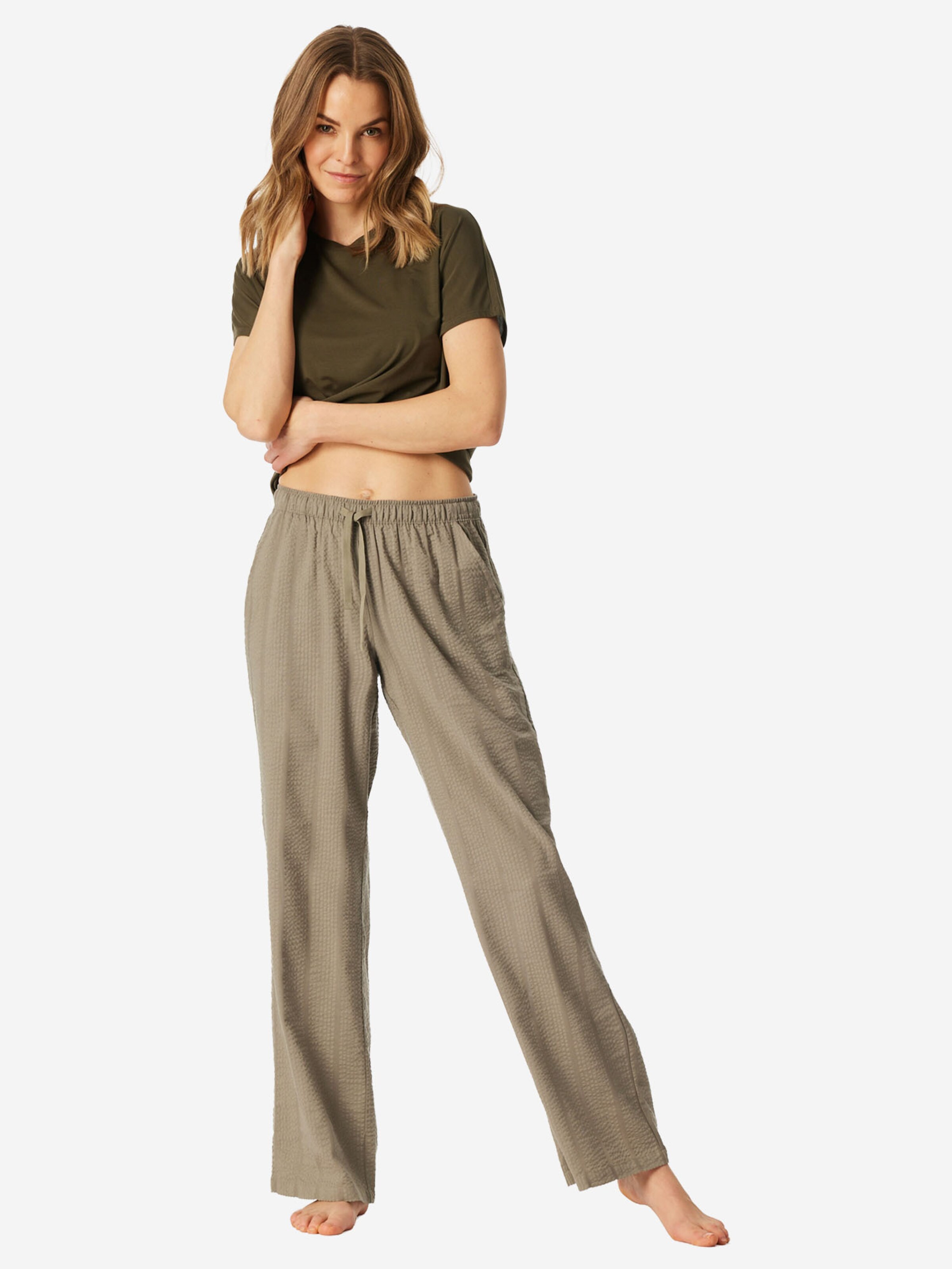 Pantalon de pyjama ' Mix Relax ' SCHIESSER en beige