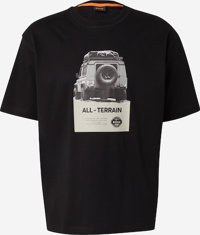 BOSS Paita 'Wagon' värissä pastellinkeltainen / vaaleanharmaa / musta, Tuotenäkymä