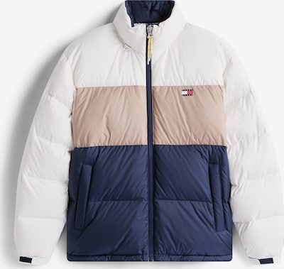 Žieminė striukė 'ALASKA DOWN' iš Tommy Jeans, spalva – smėlio spalva / nebalintos drobės spalva / tamsiai mėlyna, Prekių apžvalga