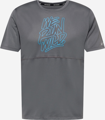 Tricou funcțional 'Wild Run' NIKE pe azuriu / gri, Vizualizare produs