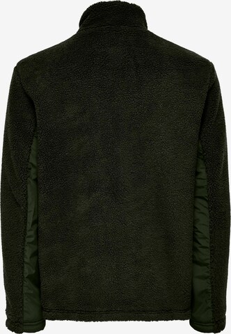 Only & Sons Fleece jas in Groen