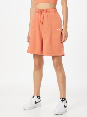 Wide leg Pantaloni de la Nike Sportswear pe roșu: față