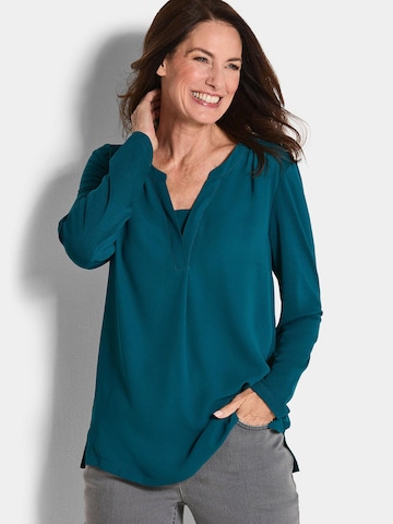 Goldner Bluse in Blau: Vorderseite