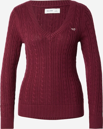 HOLLISTER Pulóver - piros: elől