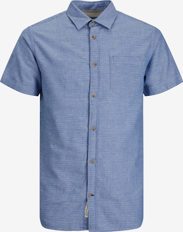 JACK & JONES Button Up Shirt 'Rabel' in Blue: front