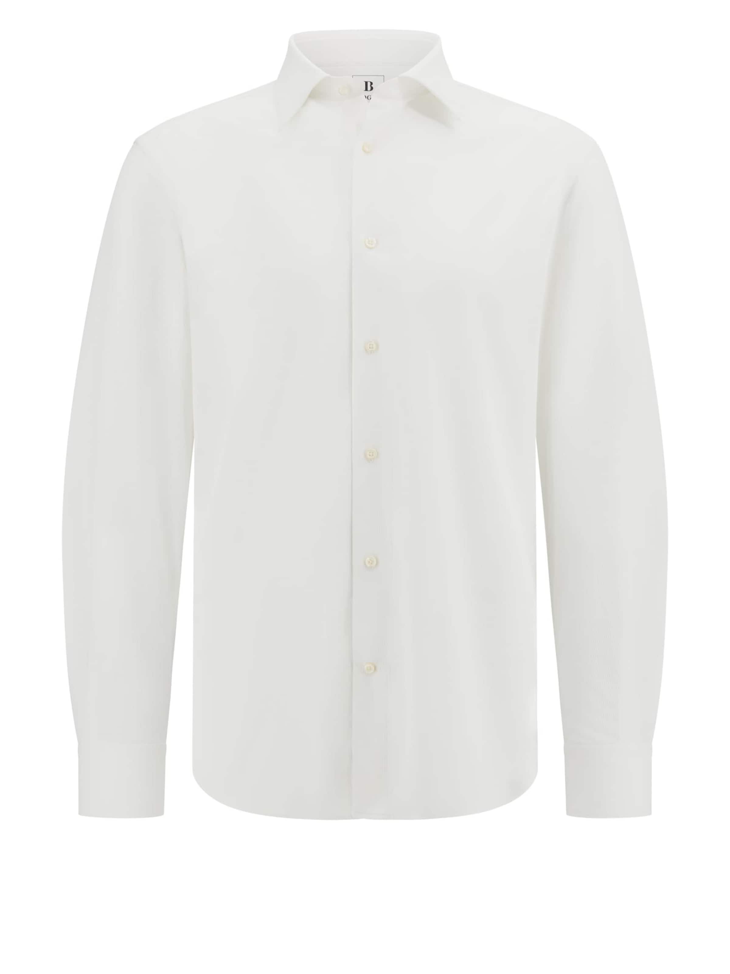 Coupe regular Chemise Boggi Milano en blanc : devant