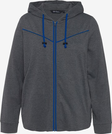 Ulla Popken Zip-Up Hoodie in Grey: front