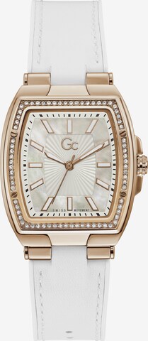 Gc Analog Watch 'Couture Tonneau' in White: front