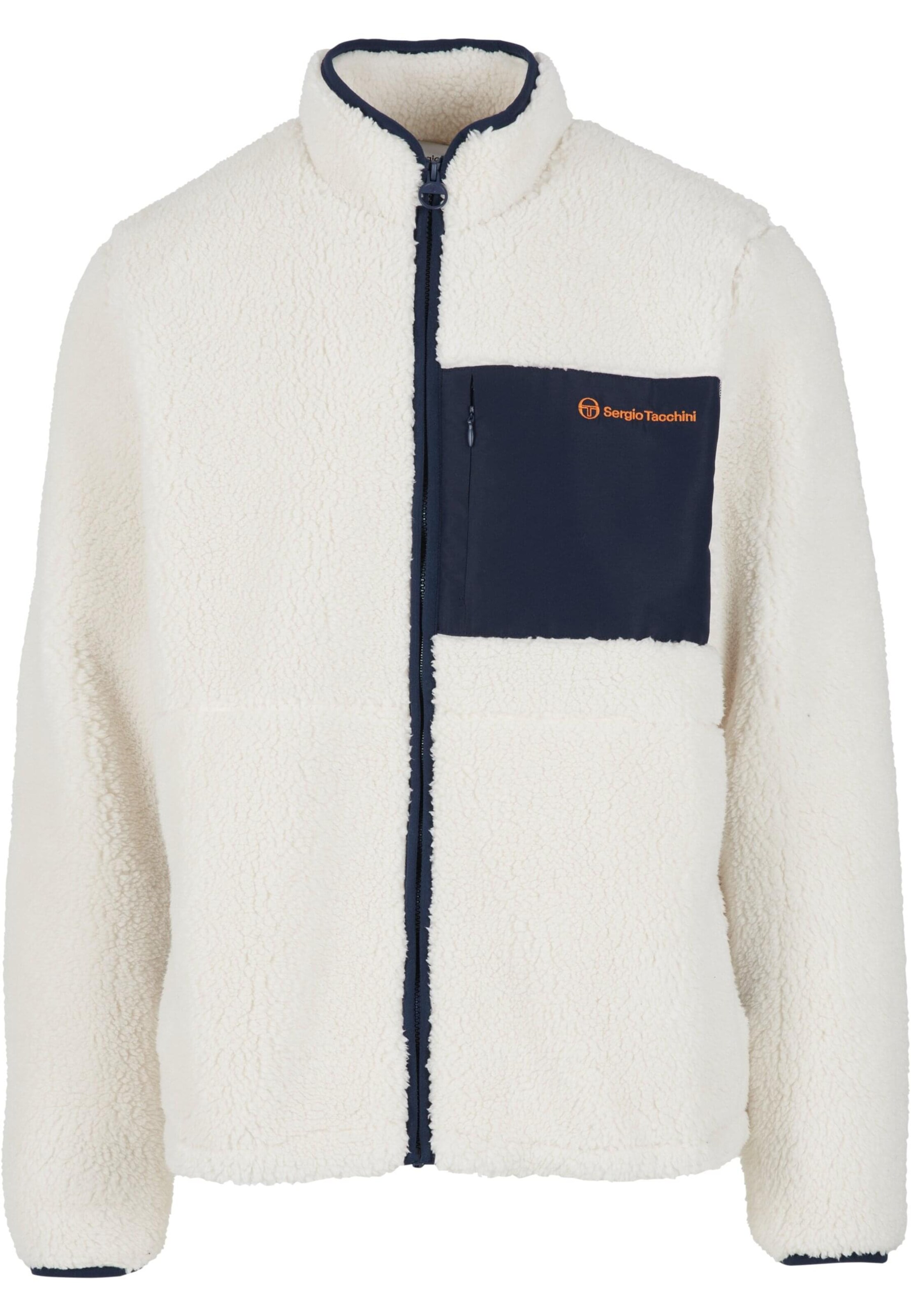 Sergio Tacchini Fleecová mikina 'Whitman Borg' – modrá: přední strana