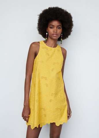 Robe 'Florian' MANGO en jaune : devant