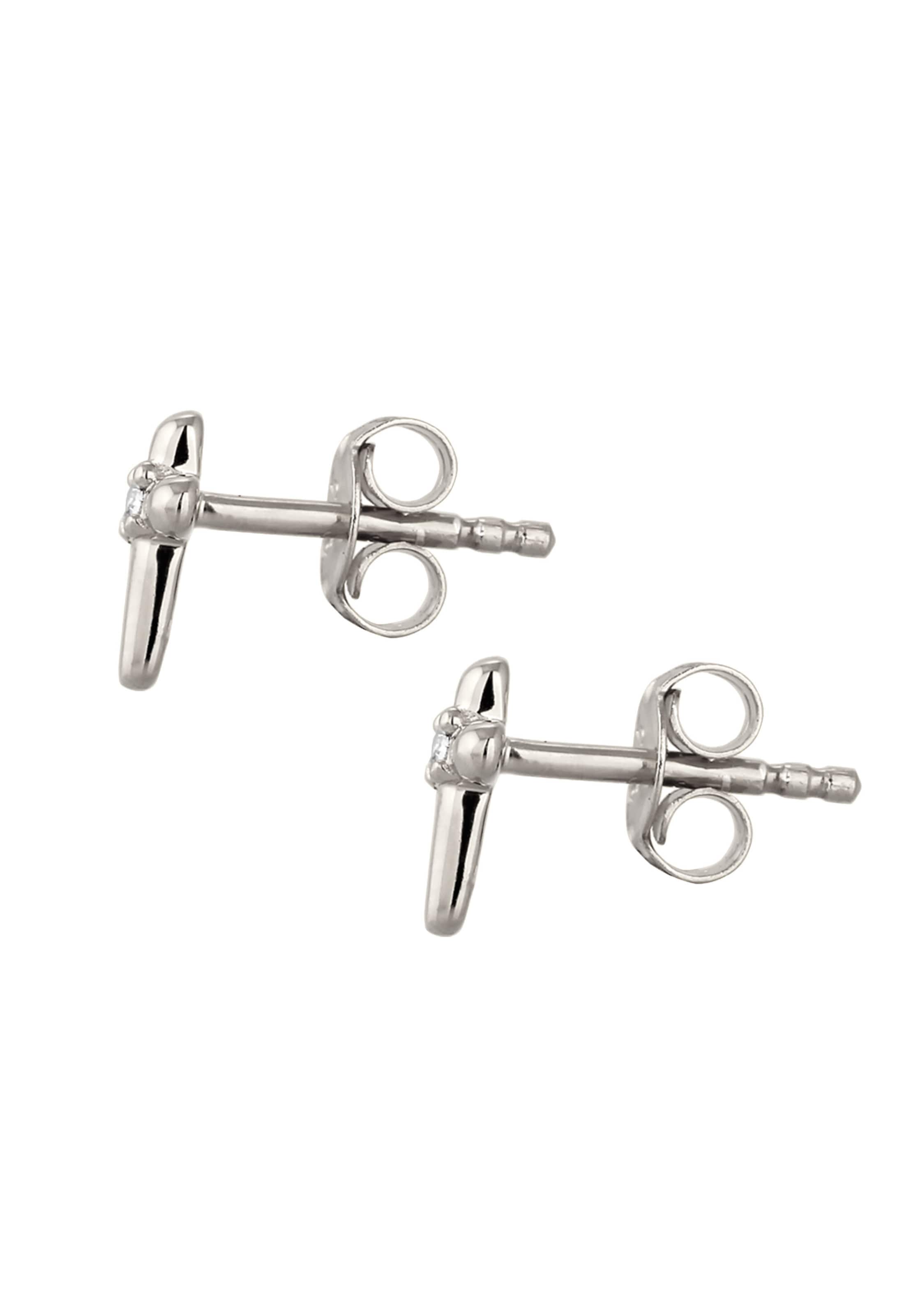 ELLI Ohrringe 'Kreuz' in Silber
