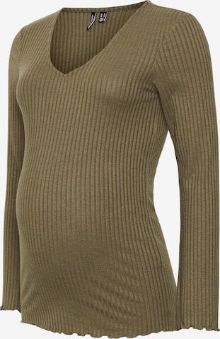 Vero Moda Maternity - Camiseta 'Glassy' en verde: frente