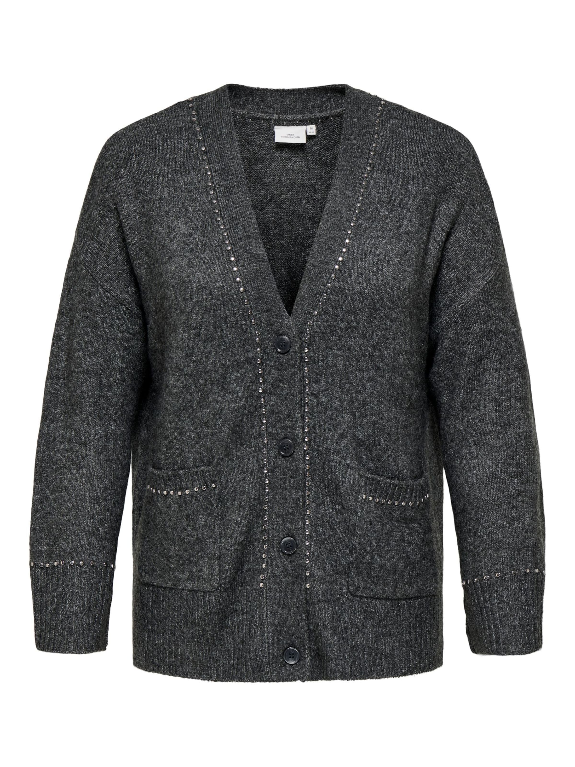 Cardigan 'CARELSIE' ONLY Carmakoma en gris : devant