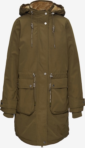 QS Wintermantel in Grün: Vorderseite