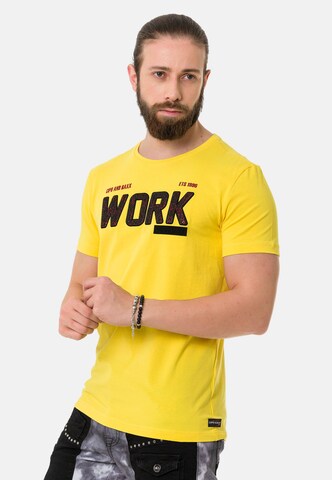T-Shirt CIPO & BAXX en jaune