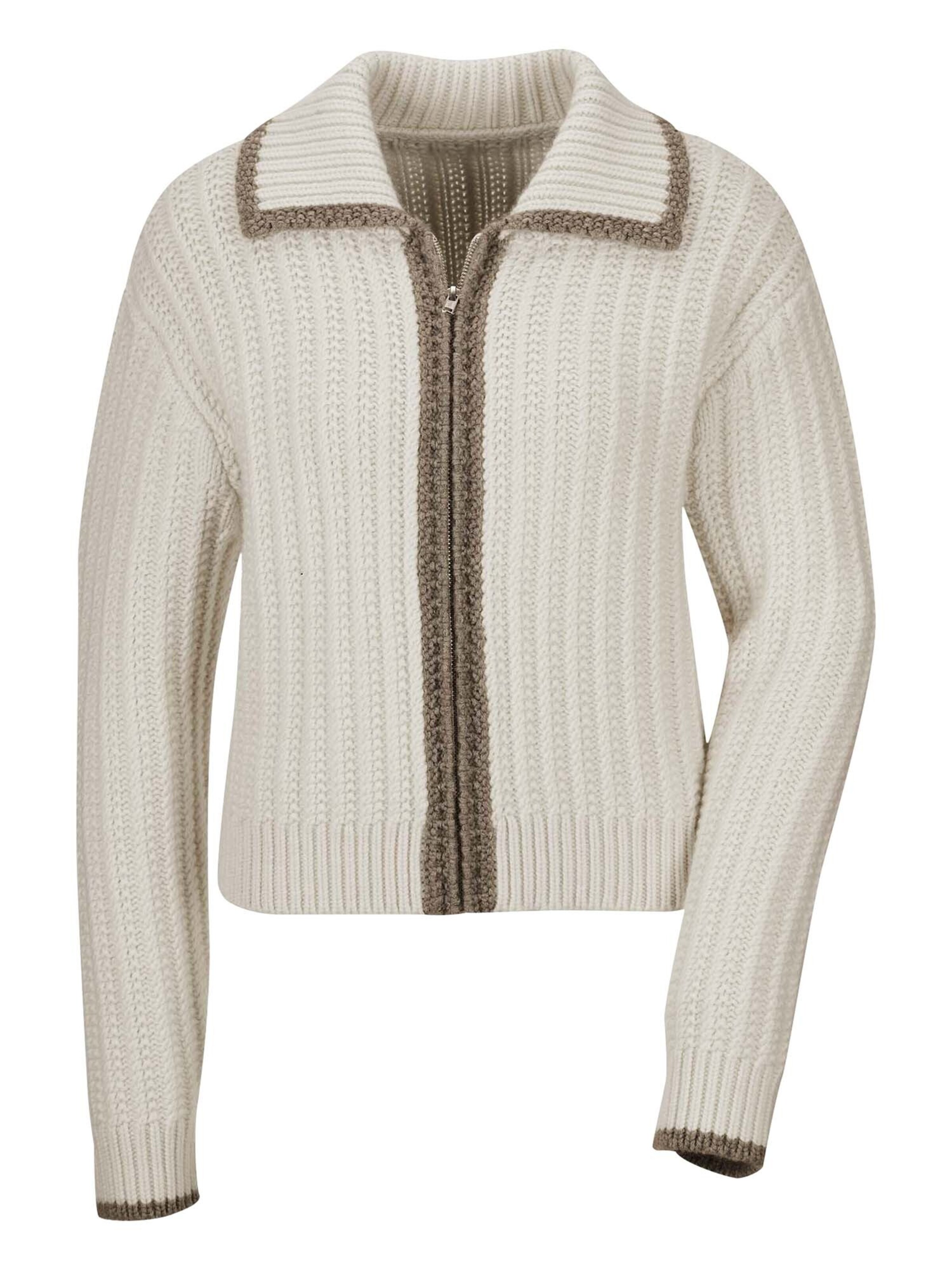 Cardigan MADELEINE en blanc : devant