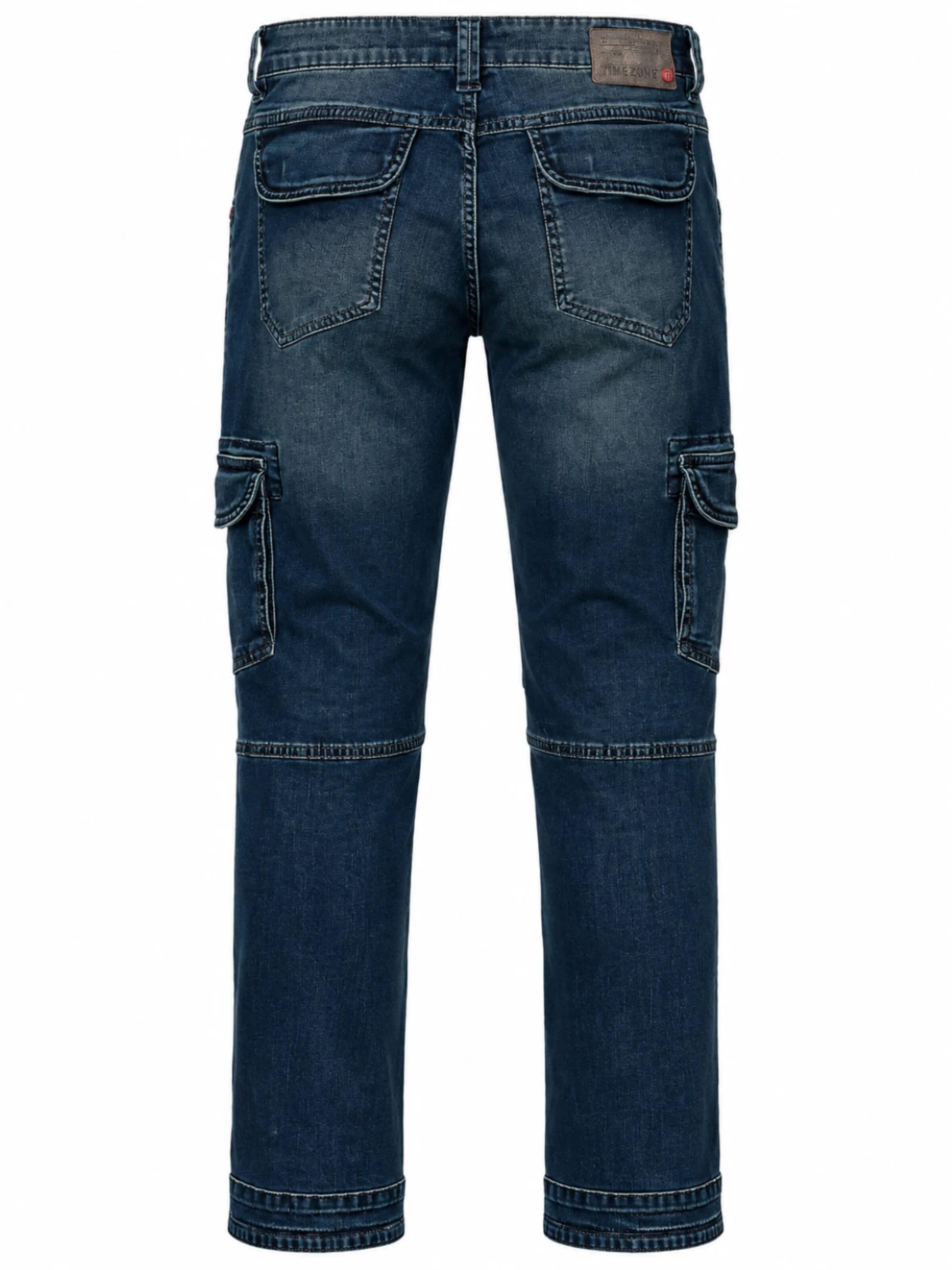 regular Jeans cargo 'Timezone Herren-Cargojeans Regular BenTZ 3858 - lässig modern' di TIMEZONE in blu: frontale