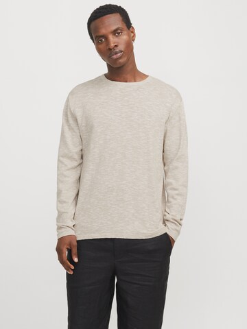 Pull-over 'JJESummer' JACK & JONES en beige : devant