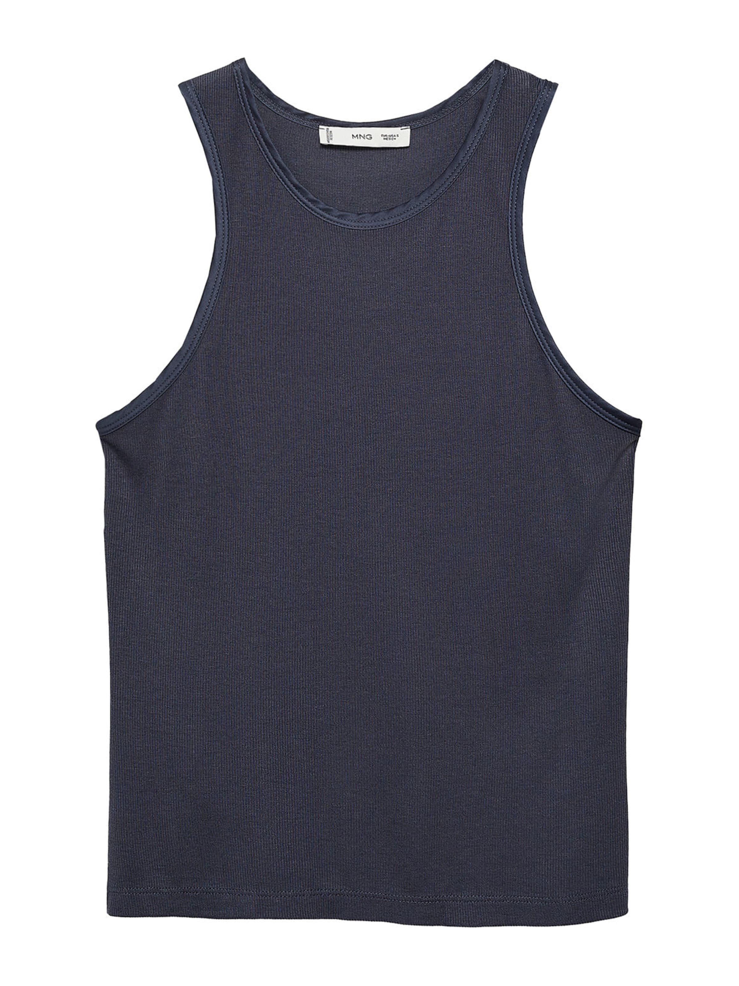 Top 'BALI' de la MANGO pe albastru: față