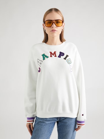 Champion Authentic Athletic Apparel Суичър в бяло: отпред