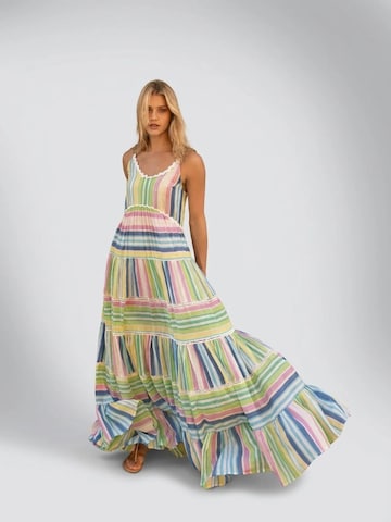 Miss June - Vestido 'Robe Longue Patricia' en Mezcla de colores