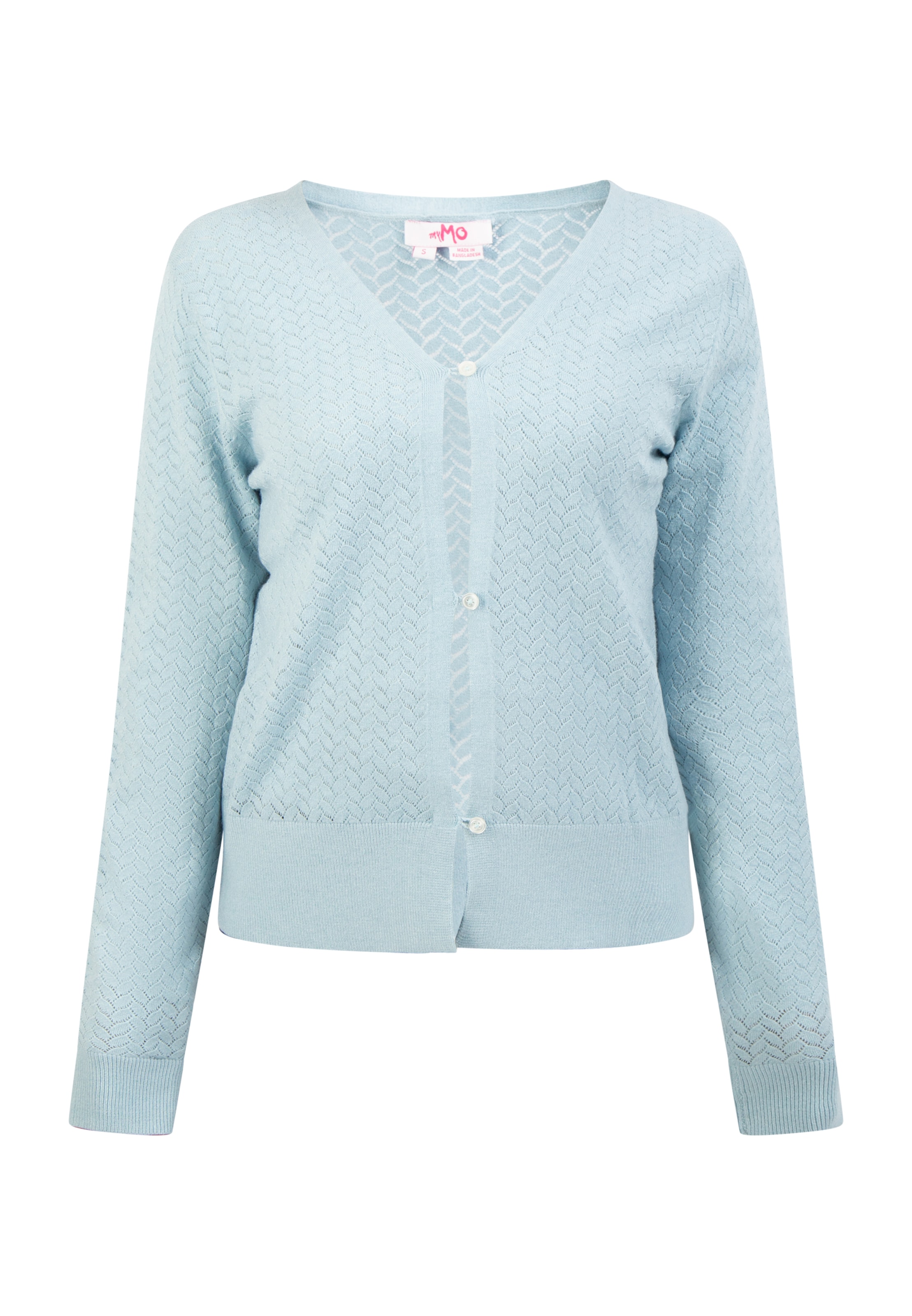 MYMO Neuletakki värissä sininen: etupuoli