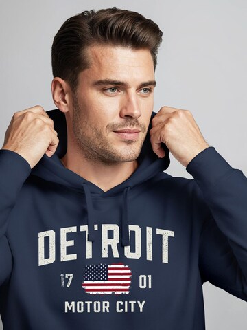 Neverless Sweatshirt 'Detroid' in Blue