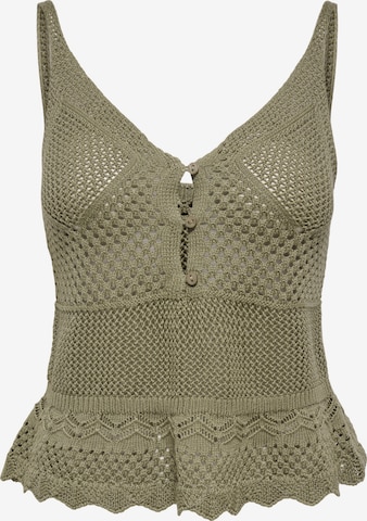 ONLY Gebreide top 'ONLLISON' in Groen: voorkant
