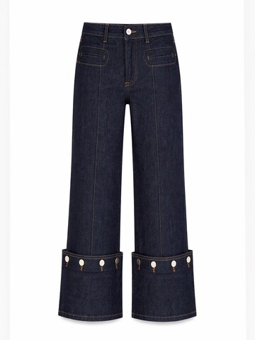 IT'S BASIC Regular Jeans 'Straight High Rise Jeans' in Blauw: voorkant