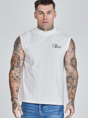 SikSilk Shirt 'Sleeveless' in Beige