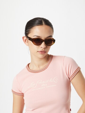 LEVI'S ® - Camisa 'Graphic Ringer Mini Tee' em rosa