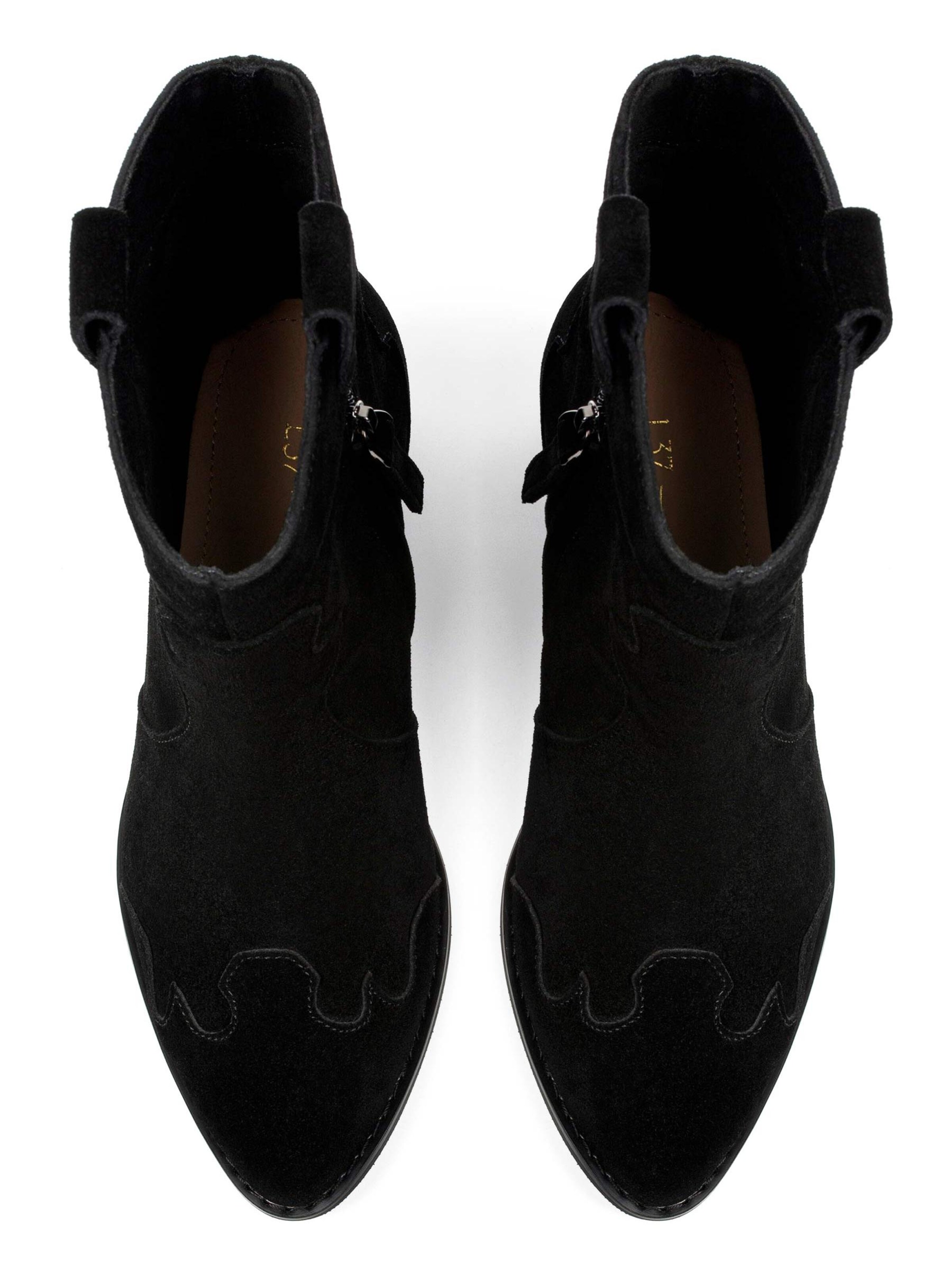 L37 HANDMADE SHOES Booties 'WALK BETWEEN STARS' in Black