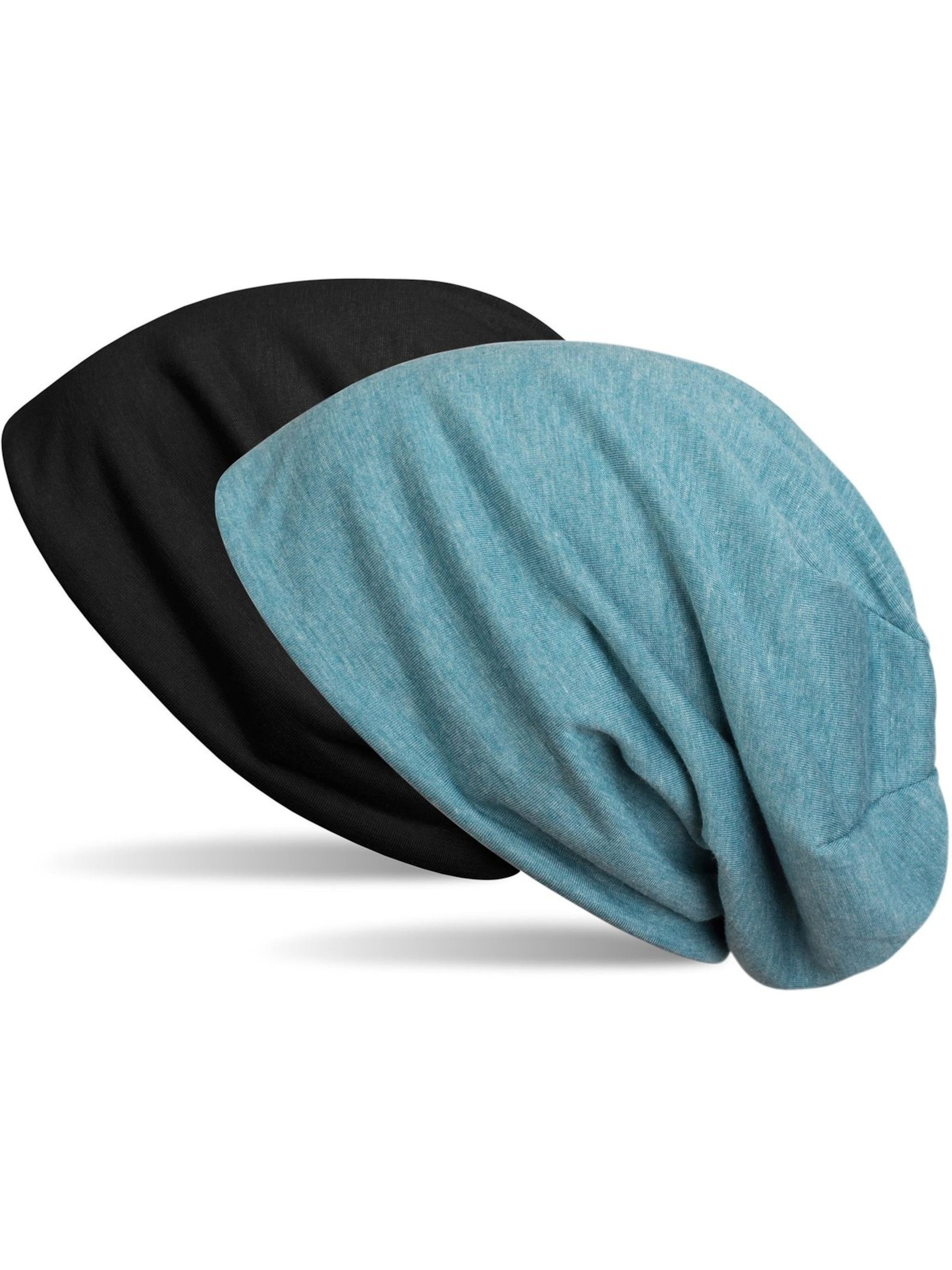 styleBREAKER Mütze 'Wende Beanie'‌‌‌‌‌‌ in Schwarz: Vorderseite